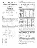 Práctica Nº6 “Diseño de amplificador en emisor común”