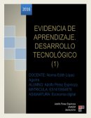 EVIDENCIA DE APRENDIZAJE. DESARROLLO TECNOLÓGICO