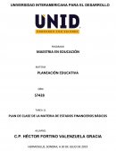 PLAN DE CLASE DE LA MATERIA DE ESTADOS FINANCIEROS BÁSICOS