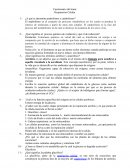 Cuestionario del tema: Respiración Celular