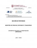 ESTADÍSTICA APLICADA A LA INVESTIGACIÓN EMPRESARIAL