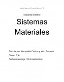 Proyecto: Sistemas Materiales: su diversidad y tipos de sistema con sus soluciones