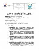 ACTA DE SUPERVISION OBRA CIVIL