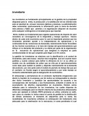 Inventario. Importancia de la clasificación del inventario