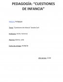 Cuestiones de Infancia. Sandra Carli