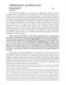Globalización ¿problema que preocupa?