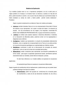 Modelos de explicación. Página 1