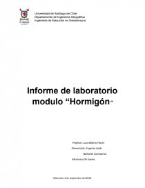 Informe de laboratorio modulo “Hormigón”. Página 1