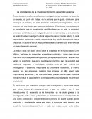 La importancia de la investigación como desarrollo personal