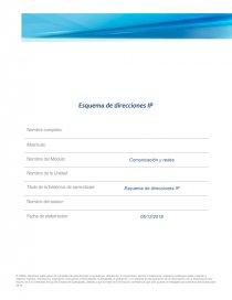 Esquema de direcciones IP. Página 1