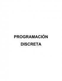 PROGRAMACIÓN DISCRETA. Página 1