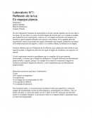 Laboratorio N°1: Reflexión de la luz En espejos planos