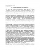 Ensayo sobre el marketing del libro Los principios del marketing. Philip Kotler y garr