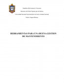 Herramientas para la gestion de mantenimiento