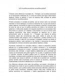 Politica economica una politica publica?