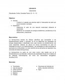 Laboratorio. calorimetria