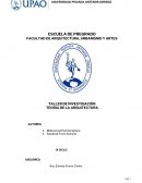 TALLER DE INVESTIGACIÓN TEORIA DE LA ARQUITECTURA