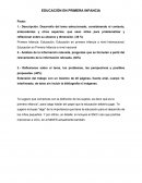 EDUCACIÓN EN PRIMERA INFANCIA