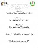 Informe de evaluación psicopedagógico