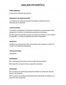 ANÁLISIS ESTADÍSTICO. Consumo de sustancias psicoactivas