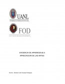 EVIDENCIA DE APRENDIZAJE 5 APRECIACION DE LAS ARTES