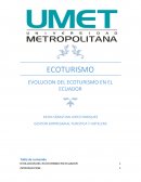 EVOLUCION DEL ECOTURISMO EN ECUADOR