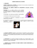 Cambios Químicos de la Materia