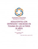 Adolecentes Con Depresion Y Anciedad En Los Ultimos 20 Años