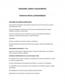 Trastornos clínicos y psicopatológicos