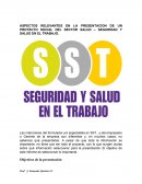 ASPECTOS RELEVANTES EN LA PRESENTACION DE UN PROYECTO SOCIAL DEL SECTOR SALUD – SEGURIDAD Y SALUD EN EL TRABAJO