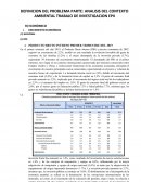 DEFINICION DEL PROBLEMA PARTE: ANALISIS DEL CONTEXTO AMBIENTAL TRABAJO DE INVESTIGACION EPII