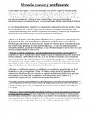 Trabajo: Horario escolar y rendimiento