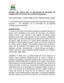 ESTUDIO DEL SUELO CON LA APLICACIÓN DE METODOS DE LABORATORIO EN ULTISOL DE LA REGION AMAZONICA