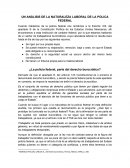 UN ANÁLISIS DE LA NATURALEZA LABORAL DE LA POLICA FEDERAL
