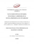 COMPARATIVO DE PROBLEMÁTICAS DE CONTROL INTERNO DE LAS MICRO Y PEQUEÑAS EMPRESAS NACIONALES, CASO: EMPRESA “LA NUEVA AGRÍCOLA S.R.L.”, CHIMBOTE Y PROPUESTA DE MEJORA, 2018