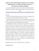 PRODUCCION DE TERRITORIOS TURISTICOS. TRAYECTORIAS TERRITORIALES Y ACTORES. ESTUDIO DE CASO DE LA LOCALIDAD DE ACHIRAS (CÓRDOBA)