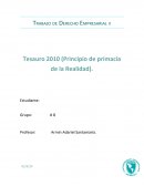Tesauro 2010. Principio de primacía de la Realidad