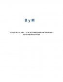 Autorización para Local de Elaboración de Alimentos con Consumo al Paso