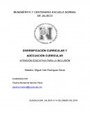 DIVERSIFICACIÓN CURRICULAR Y ADECUACIÓN CURRICULAR