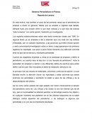 Géneros Periodísticos en Prensa Reporte de Lectura