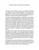 Resumen de lectura “La creación de valor compartido”