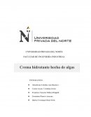 Crema hidratante hecha de algas