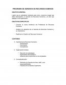 PROGRAMA DE GERENCIA DE RECURSOS HUMANOS