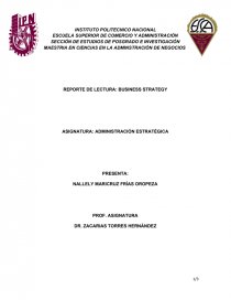 Informe de Lectura Bussiness Strategy. Página 1
