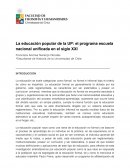 La educación popular de la UP: el programa escuela nacional unificada en el siglo XXI