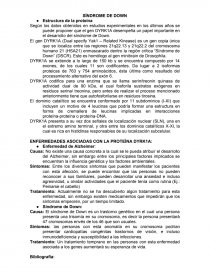 SÍNDROME DE DOWN , ENFERMEDADES ASOCIADAS CON LA PROTEÍNA. Página 1