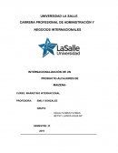 INTERNACIONALIZACIÓN DE UN PRODUCTO-ALFAJORES DE MAIZENA