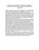 Modelos de innovación tecnológica