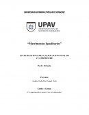 INVESTIGACION PARA CALIFICACION FINAL DE CUATRIMESTRE “Matrimonios Igualitarios”