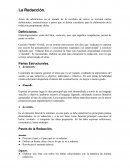 La redaccion. Partes Estructurales